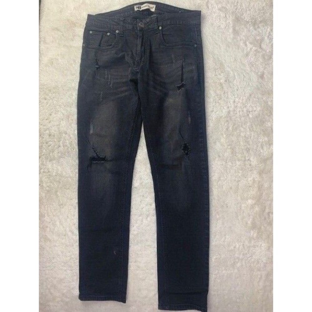 Royal Blue Size 32X32 Mens Jeans Black Athletic Fit Straight Leg Stretch